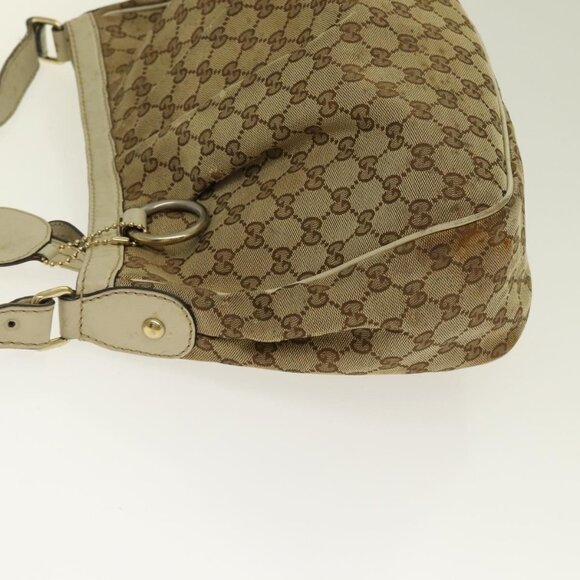 GUCCI GG Canvas Shoulder Bag Beige Gold - Picture 11 of 15